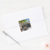 Curaçao-strand Vierkante Sticker (Envelop)