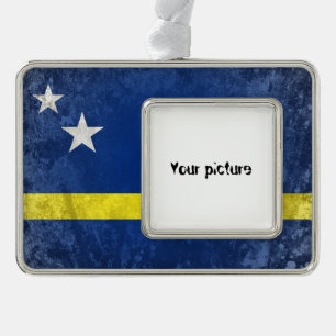 Curacao Verzilverd Omlijst Ornament