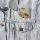Curaçao Vierkante Button 5,1 Cm (In situ)