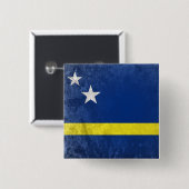 Curacao Vierkante Button 5,1 Cm (Voorkant /achterkant)