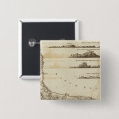 Curaçao Vierkante Button 5,1 Cm (Voorkant /achterkant)