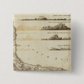 Curaçao Vierkante Button 5,1 Cm (Voorkant)