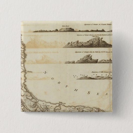 Curaçao Vierkante Button 5,1 Cm (Voorkant)