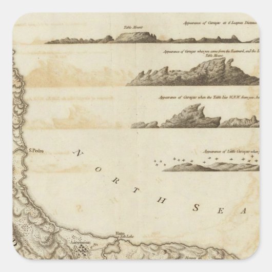 Curacao Vierkante Sticker (Voorkant)