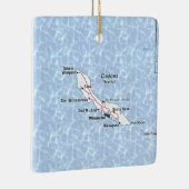 Curaçao Vintage Map Keramisch Ornament (Rechts)
