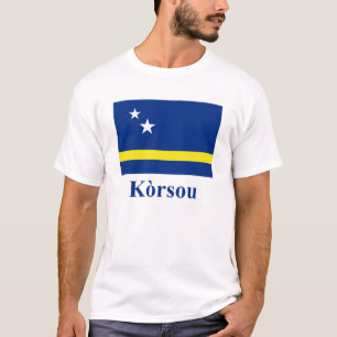 Curaçao Vlag met naam in Papiamento T-shirt