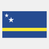 Curaçao-vlag, Nederland/Nederlands Rechthoekige Sticker (Voorkant)