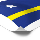 Curacao Vlag Poster Print (Hoek)