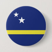 Curaçao vlag ronde button 7,6 cm (Voorkant)