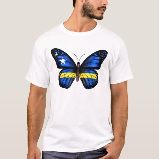 Curaçao Vlinder Vlag T-shirt (Voorkant)