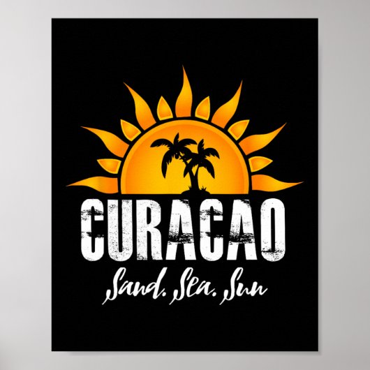 Curaçao! Zand Poster (Voorkant)