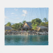 Curacao Zee Aquarium Beach Design Fleece Deken (Voorkant (Horizontaal))