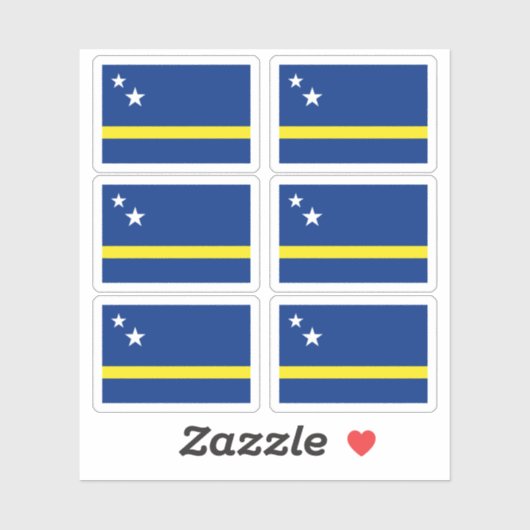 Curaçaoan flag sticker (Vel)