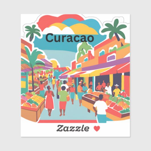 Curaçaomarkt Sticker (Vel)