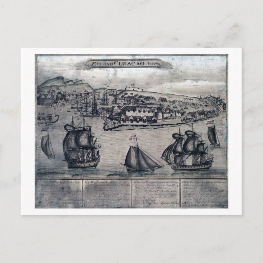 CuracaoPanoramic MapCuracao, Nederland Briefkaart (Voorkant)