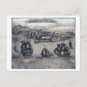 CuracaoPanoramic MapCuracao, Nederland Briefkaart