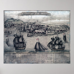 CuracaoPanoramic MapCuracao, Nederland Poster