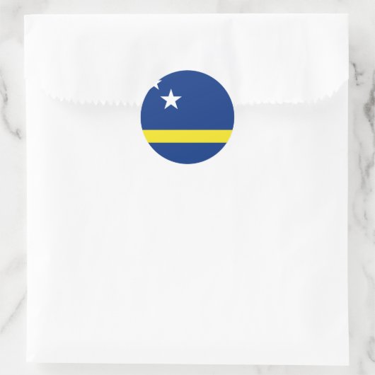 Curaçaose vlag CW Ronde Sticker (Tas)