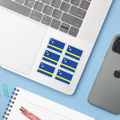 Curaçaose vlag sticker (Laptop met iPhone)