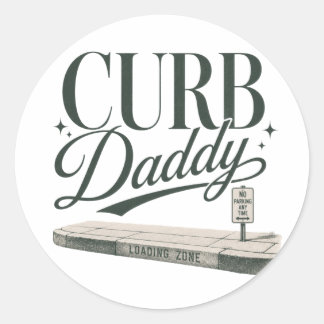 Curb Daddy Ronde Sticker