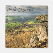 Curbar Edge uitzicht, Peak District souvenir foto Magneet (Voorkant)