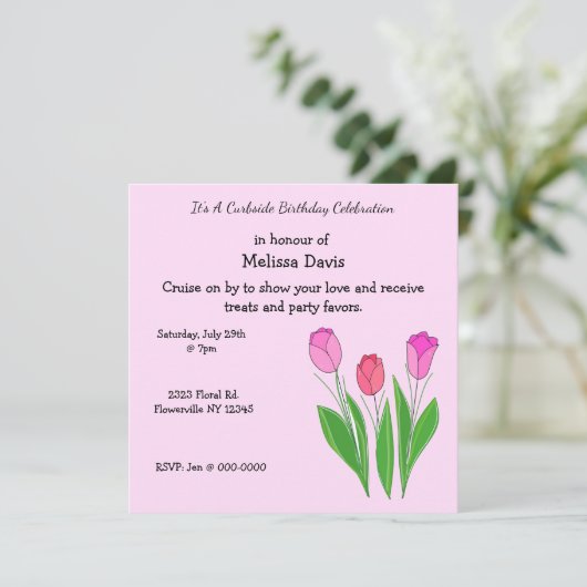 Curbside Birthday Celebration Kaart (Staand voorkant)