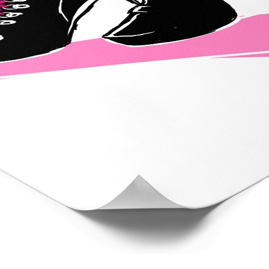 Curbside roze - Poster (Hoek)