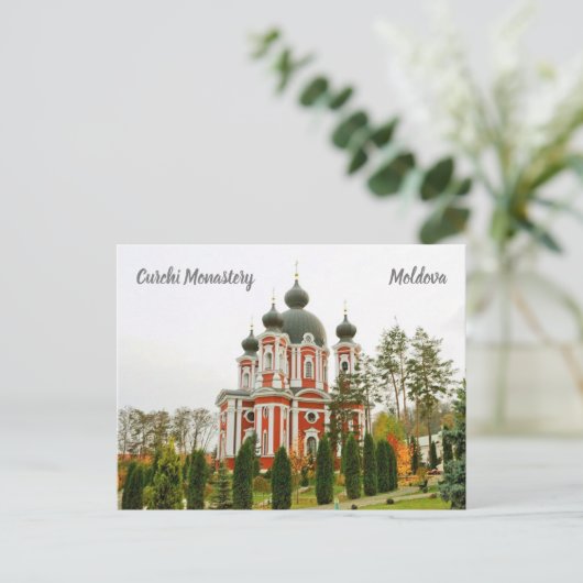Curchi-klooster Moldavië gestileerd Briefkaart (Staand voorkant)