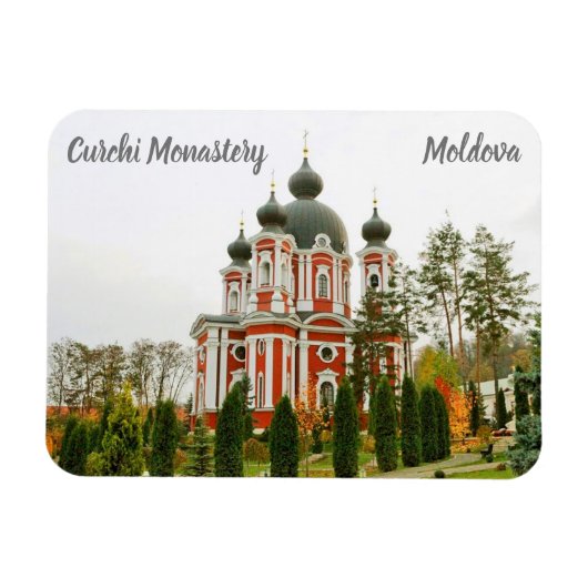 Curchi-klooster Moldavië gestileerd Magneet (Horizontaal)