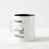 Curcumin component van het Indiase ayurvedische ge Tweekleurige Koffiemok (Voorkant links)