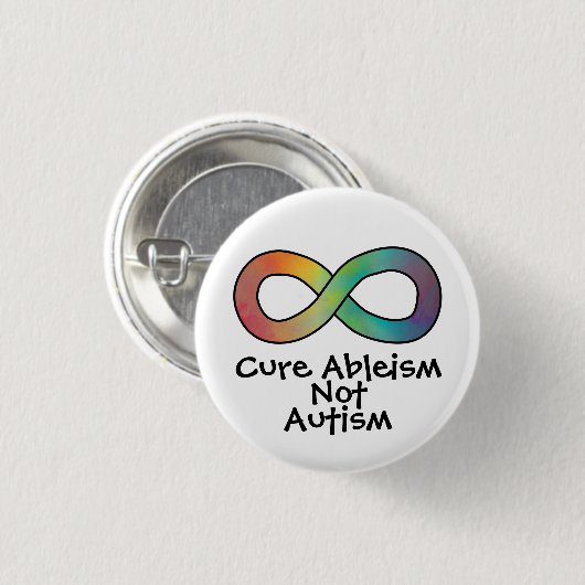 Cure Ableism not Autisme | Goedkeuring van autisme Ronde Button 3,2 Cm (Voorkant /achterkant)