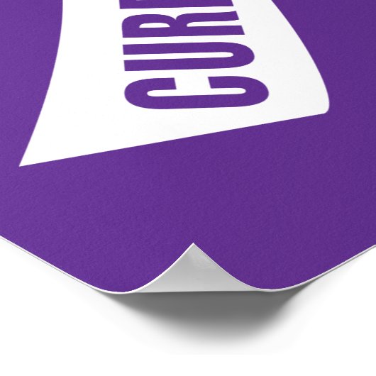 Cure Alzheimer Ribbon op Paars Poster (Hoek)