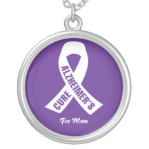 Cure Alzheimer Ribbon op Paars