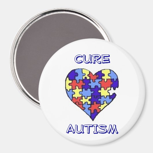 "Cure Autisme" magneet (Voorkant / Achterkant)