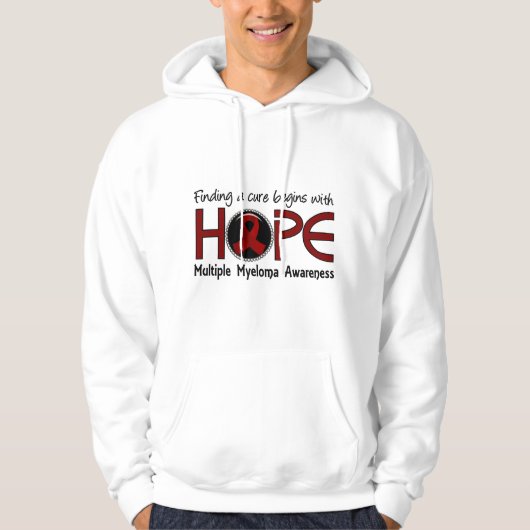 Cure begint met Hope 5 Multiple Myeloma Hoodie (Voorkant)
