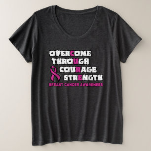CURE... Borstkanker Grote Maat T-shirt