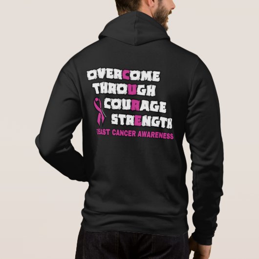 CURE... Borstkanker Hoodie (Achterkant)
