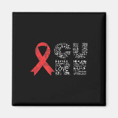 Cure Brain Aneurysm Awareness Chirgery Support Gra Magneet (Voorkant)