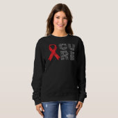 Cure Brain Aneurysm Awareness Chirgery Support Gra Trui (Voorkant volledig)