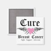 Cure Breast Cancer Tattoo Wings Magneet (Voorkant / Achterkant)
