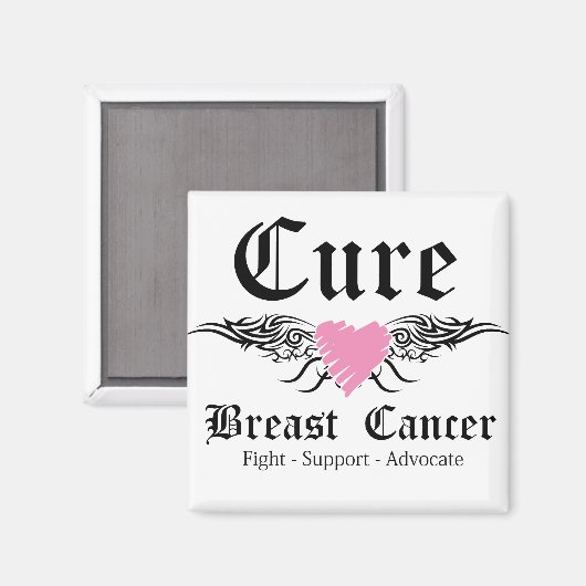 Cure Breast Cancer Tattoo Wings Magneet (Voorkant / Achterkant)