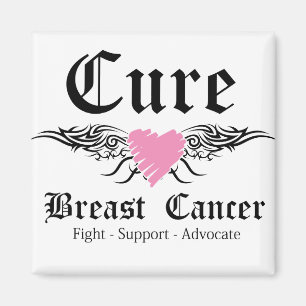 Cure Breast Cancer Tattoo Wings Magneet