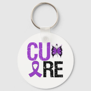 CURE Butterfly Ribbon Alzheimer Sleutelhanger