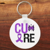 CURE Butterfly Ribbon Alzheimer Sleutelhanger (Voorkant)