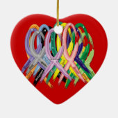 Cure Cancer nu Multi-Ribbon Ornament (Achterkant)