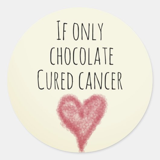 Cure Cancer Ronde Sticker (Voorkant)
