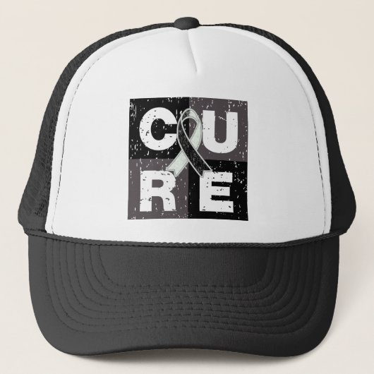 CURE Carcinoïde Cancer Distress Cube Trucker Pet (Voorkant)