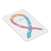 Cure CDH Awareness Ribbon Art Custom Word Magnet Magneet (Rechterzijde)