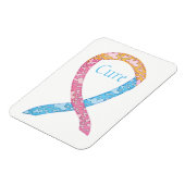 Cure CDH Awareness Ribbon Art Custom Word Magnet Magneet (Linkerzijde)