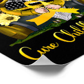 Cure Childhood Cancer Awareness Gold Ribbon Gnome Poster (Hoek)